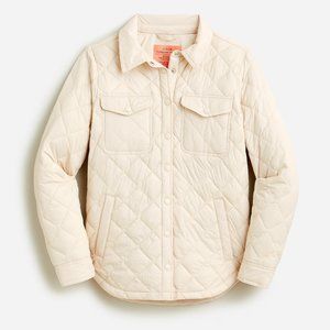 J.Crew Quilted lightweight shirt-jacket X-small in dusty ivory